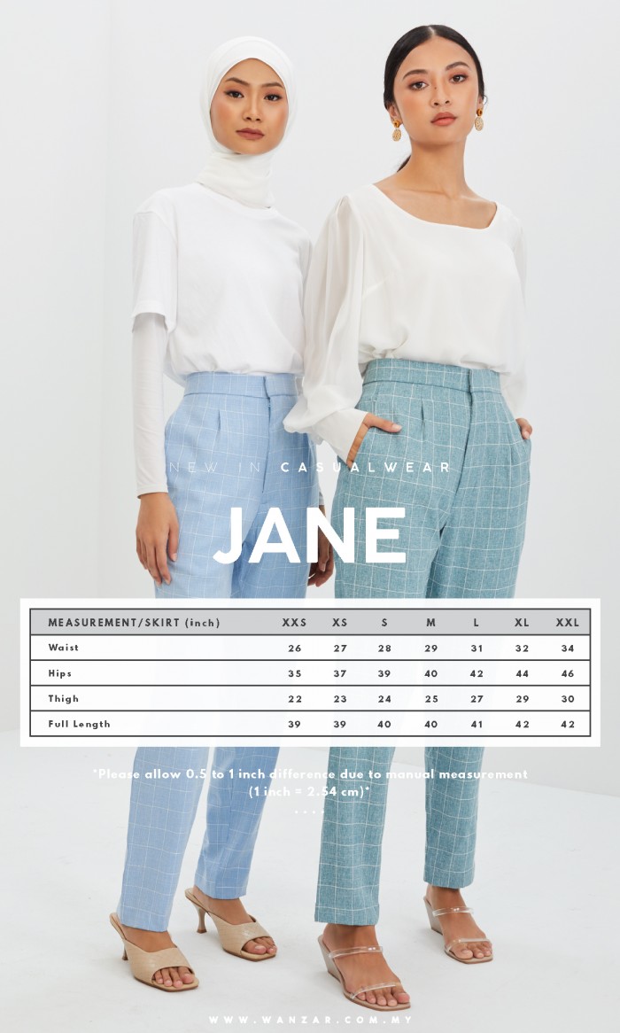 Jane Crop Pants in Dusty Blue